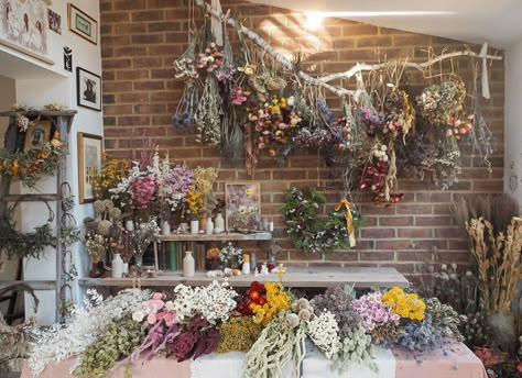 Bex Partridge, Dried Flower Bar, Flower Factory, Play Garden, Floral Installation, Flowers For Sale, Dream Nurseries, Flower Bar, Florist Shop