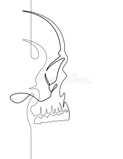 Single Line Skull Tattoo, Skull Line Art Simple, Single Line Sketch, Skull Line Tattoo, One Line Skull, Skeleton Line Art, Skull Line Drawing, Line Art Skull, Anatomy Line Art