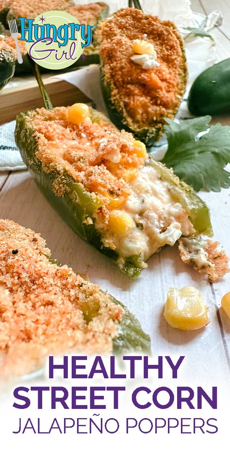 Baked Mexican Street Corn, Corn Casseroles, Jalapeño Poppers Recipe, Corn Jalapeno, Southwestern Food, Jalapeno Popper Recipes, Hungry Girl Recipes, Pepper Recipes, Jalapeño Poppers