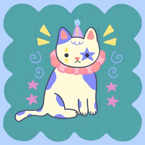 All Posts • Instagram Clown Cat Art, Clown Kitty, Cat Vibe, Cat Clown, Drawing Exercises, Artist Alley, A Clown, Cute Art Styles, Cats Meow