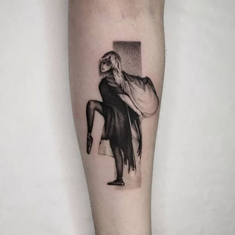 Stevie Nicks Tattoo, Body Doodles, Cute Simple Tattoos, Lyric Tattoos, Witch Tattoo, Music Tattoos, Time Tattoos, Realism Tattoo, Black Ink Tattoos