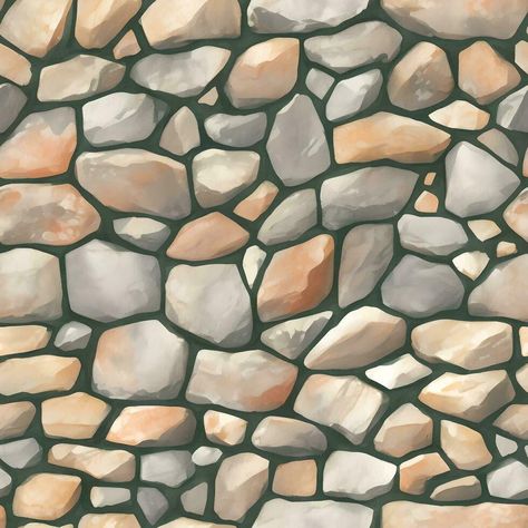 Stone Texture Seamless, Cobble Stone, Texture Seamless, Stone Texture, Painting Illustration, Dog Grooming, Seamless Pattern, Garden Ideas, Seamless Patterns