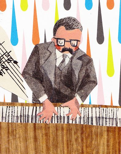 Emma Block, Vince Guaraldi, Jazz Music, Piano, Illustration Art, Illustrations, Art Prints, Music, Art