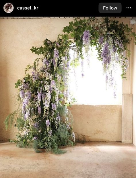 Wisteria Arch Wedding, Wisteria Chuppah, Wisteria And Balloons, Wisteria Wedding Arch, Wisteria Wedding Decor, Enchanted Backdrop, Wisteria Ceremony Arch, Wisteria Flower Wedding Arch, Purple Wisteria Backdrop