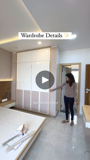 5 Door Wardrobe Design Bedroom, Pu Wardrobe Design, Wardrobe Internal Design Indian, Wall Wardrobe Design With Mirror, Hidden Mirror In Wardrobe, Mirror Cupboard Bedroom, Openable Wardrobe Shutter Design, Wardrobe Laminate Color Combination, Bedroom Cupboard Designs Colour