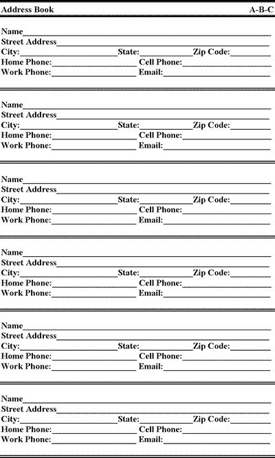 The Free Printable Address Book Template is a simple document you can use to print and write in address book information. The Address Book contains eight pages in an alphabetical order that can be easily… Address Book Template, Address Books, Wedding Planner Binder, Birthday Tracker, Family Emergency, Home Management Binder, Address Book, Organization Printables, Book Organization