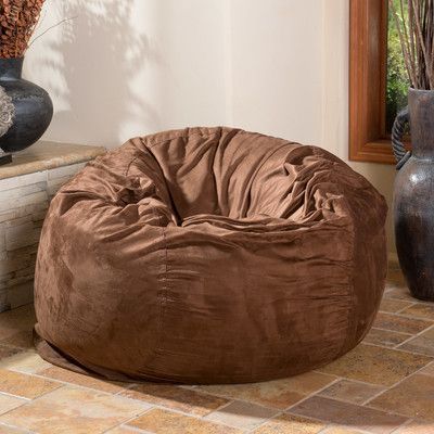 Symple Stuff Bean Bag Chair Upholstery: Brown Bean Bag, Large Bean Bag Chair, Giant Bean Bag, Cool Bean Bags, Adult Bean Bag Chair, Giant Bean Bags, Bean Bag Chairs, Bag Chairs, Crash Pad