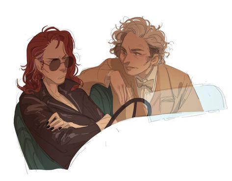 Fem Crowley, Ineffable Wives, Crowley Aziraphale, Number Nine, Good Omens Book, Terry Pratchett, Good Omens, Michael Sheen, Neil Gaiman