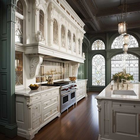 3+ Modern Twists on Victorian Kitchen Aesthetics for Your Home • 333+ Art Images Kitchen Ideas Victorian House, Victorian Homes Interior Kitchen, Victorian Farmhouse Interior, Victorian Home Kitchen, Victorian Mansion Interior, Modern Victorian Kitchen, Old Victorian Homes Interior, Modern Victorian Decor, Victorian Kitchens