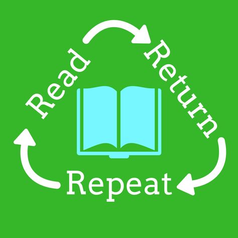 read return repeat Read Return Repeat, Library Return Box Ideas, Book Return Ideas Library, Book Bulletin Board, Library Labels, Mobile Library, Library Skills, Library Display, Reading Library