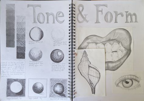 Tone and Form line black and white art sketchbook lips eyes tonal pen biro GCSE Tone And Form Gcse Art Page, Tone And Form Gcse Art, Tone Sketchbook Page, Gcse Art Tonal Drawing Page, Tonal Art Gcse Page, Tonal Study Gcse, Gcse Art Tone Page, Formal Elements Of Art Sketchbook, Tone Art Gcse