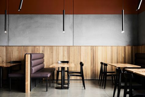 Mr Robertson Café by Maria Danos Architecture – Project Feature – The Local Project Central Bar, Drink Design, Brick Chimney, Steel Trusses, Industrial Park, The Local Project, Drinks Design, Commercial Architecture, Cool Cafe