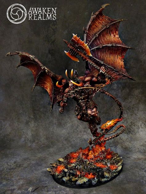 Buveur de Sang de Khorne - Démons du Chaos Demon Painting, Eldar 40k, Warhammer Armies, Chaos Daemons, Warhammer Miniatures, Warhammer 40k Figures, Warhammer Figures, Miniature Models, Warhammer Aos