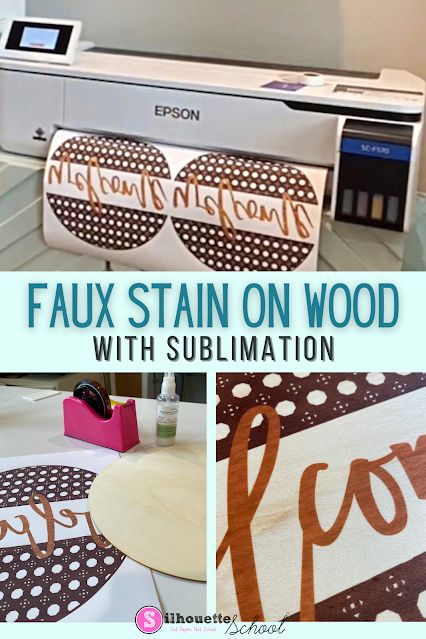 Sublimate On Wood, Vinyl Projects Silhouette, Silhouette School Blog, Sublimation Gifts, Stain Wood, Silhouette School, Silhouette Tutorials, Diy Wood Signs, Wood Cutting Boards