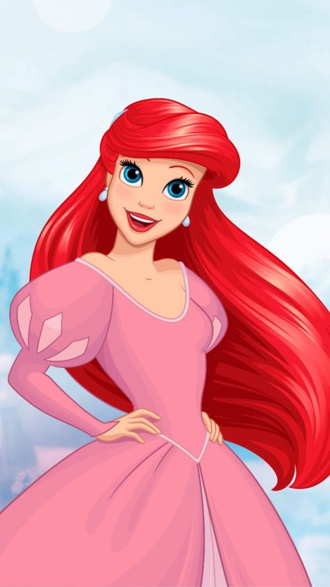 Disney Princess mobile wallpaper collection - YouLoveIt.com Disney Princess Pink Wallpaper, Mermaid Wallpaper Iphone, Princesa Ariel Disney, Ariel Wallpaper, Little Mermaid Wallpaper, Disney Drawing, Ariel Disney, Mermaid Wallpapers, Wallpaper Iphone Disney Princess