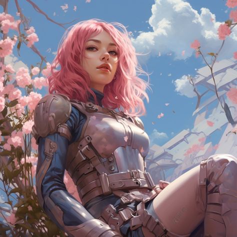 Bright Pink Hair, Dnd Elves, Female Elf, Elf Art, My Fantasy World, Cyberpunk Character, Fan Art Drawing, Anime Hair, Beautiful Fantasy Art