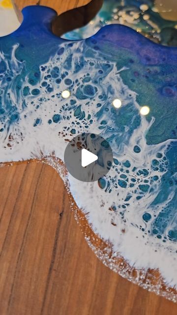 Craft Resin Epoxy - The Clear Choice for Artists & Crafters on Instagram: "🌊✨ Watch as this talented epoxy resin artist  @cbo.66 transforms a wooden board into a mesmerizing ocean wave masterpiece using the incredible properties of Craft Resin! 🌊✨  In this video, you’ll see the step-by-step process of pouring resin to create a stunning wave effect, showcasing the true beauty of the material. Using the best quality Craft Resin, our artisan achieves a flawless finish that brings the ocean to life on a wooden canvas 😍  🔹 Materials Used:  -Craft Resin -Wooden board -Pigments and colorants  🔹 Steps:  -Prepare the wooden board and mix Craft Resin. -Pour the resin and create wave patterns. -Use a heat gun to remove bubbles and perfect the wave effect. -Let the resin cure for a crystal-clear, Wave Resin Art, Pouring Resin, Resin Ocean Art, Ocean Resin Art, Resin Art Canvas, Resin Waves, Waves Tutorial, How To Make Resin, Resin Artist