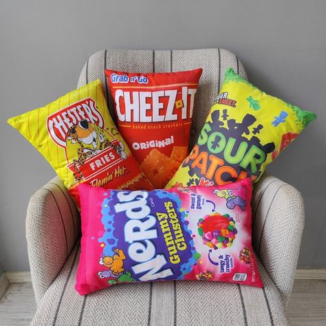 Candy&chips Pillows,sour Patch,nerds,cheez It,chesters Pillow,funny Novelty Food Pillow,for Cars Pillow,pillow for Neck,kids Gift Decor - Etsy Australia Sour Patch Pillow, Food Pillows, Pillow For Neck, Room Items, Room Aesthetics, Cute Diy Room Decor, Money Moves, Future Apartment Decor, Sour Patch