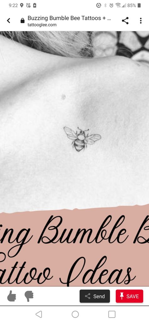 Bee Tattoo Placement, Tiny Bee Tattoo, Bumble Bee Tattoo, Bee Tattoo, Collar Bone, Tattoo Placement, Honey Bee, Tattoos And Piercings, Tattoo Quotes