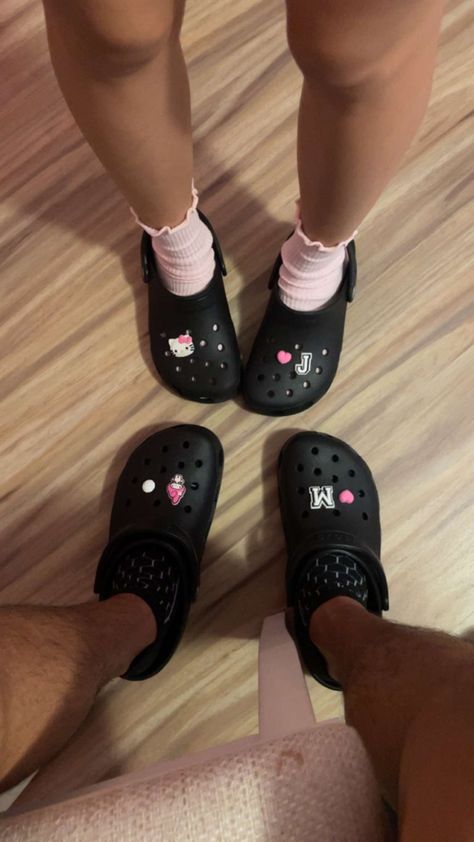 Couples Crocs Ideas, Matching Crocs For Best Friends, Crocs Couple Goals, Matching Crocs With Bf, Matching Sneakers Couples, Couple Crocs, Matching Couple Things, Matching Crocs, Matching Shoes For Couples