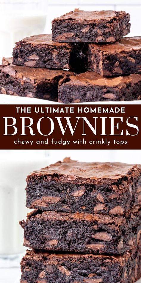 Brownies Chewy, The Best Brownie Recipe, Chewy Brownies Recipe, Black Color Hairstyles, Best Brownie Recipe, Brownies Recipe Homemade, Color Hairstyles, Simple Pantry, Pantry Ingredients