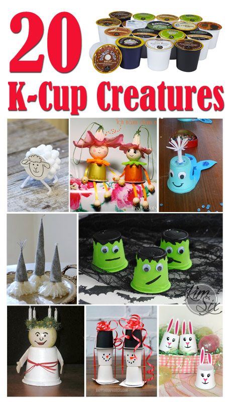 20 Creatures You Can Craft from K-Cups. A great way to upcycle and repurpose KCups.  Crafty critters that kids can make from all those coffee pods that can't be recycled. Crafts With K Cups Keurig, Keurig Cup Crafts, K Cup Crafts, Critter Crafts, Coffee Pods Crafts, Arts And Crafts For Teens, Cup Crafts, Diy Upcycling, K Cups