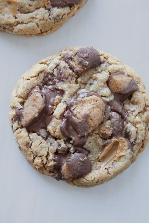 The Best Peanut Butter Cookies in the World (Copycat Insomnia Peanut Butter Cup Cookies) Peanut Cup Cookies, Peanut Butter Cup Stuffed Cookies, Recipes Using Peanut Butter Cups, Cookies With Mini Peanut Butter Cups, Reese’s Stuffed Cookies, Insomnia Peanut Butter Cookies Recipe, Recess Peanut Butter Cookies, Peanut Butter And Chocolate Cookies, Peanut Butter Cups Cookies