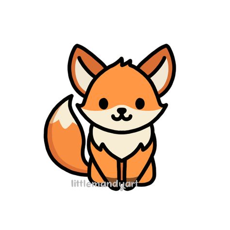 #animal #kawaii #cute #sticker #drawing #cartoon Cute Fox Doodle, Cute Sticker Drawing, Fox Drawing Easy, Easy Dragon Drawings, Sticker Drawing, Easy Animal Drawings, Hello Kitty Drawing, Cute Animal Drawings Kawaii, Drawing Cartoon