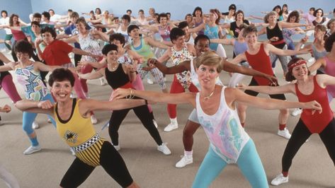 Born Before the Fitness Industry, Jazzercise Turns Fifty  ||  What began in 1969 as a beginners’ dance class in Illinois has blossomed into a multimillion-dollar company operating in twenty-five countries. https://www.newyorker.com/culture/culture-desk/jazzercise-is-immortal 1980s Aerobics, 80s Workout Clothes, 80s Trends, 1980s Fashion Trends, 80s Workout, Aerobics Classes, 80s Fashion Trends, Flight Attendant Uniform, 80's Fashion