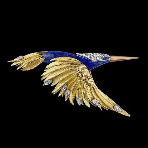 Kingfisher Jewelry, Charleston Art, Jewellery Exhibition, Jewelry Magazine, Antique Jewellery Designs, Lapis Lazuli Jewelry, Botanical Jewelry, Bird Jewelry, Gold Earrings Designs