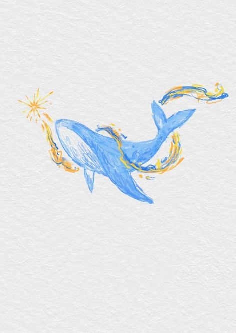 Whale Art Aesthetic, How To Draw Whale, Whale Cute Drawing, How To Draw A Whale, Bts Whale Tattoo, Whale Illustration Cute, Whales Aesthetic, Paus Art, Cute Whale Drawing