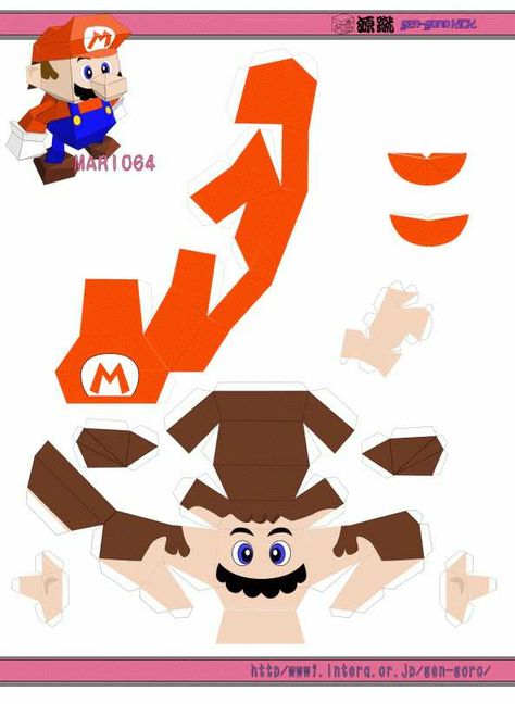 Imgur Post - Imgur Mario Brothers Birthday Party, Mario Crafts, Nerd Crafts, Paper Toys Template, Mario Birthday, Papercraft Templates, Paper Toy, Mini Craft, Fun Printables