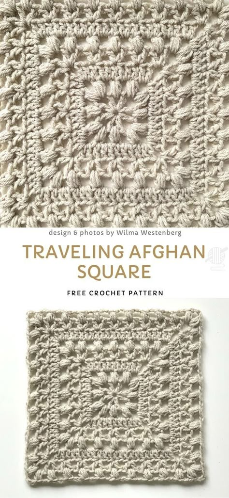 Traveling Afghan Square, Traveling Afghan, Motifs Afghans, Sunburst Granny Square, Crocheted Squares, Afghan Squares, Top Aesthetic, Decor Ikea, Crochet Blocks