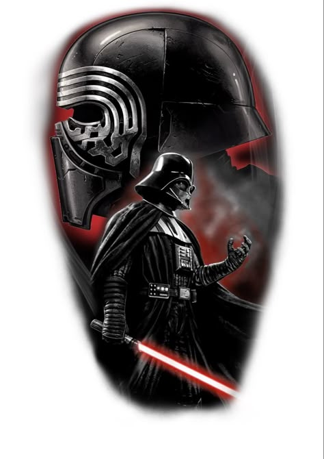 Realistic star wars tattoo design from #darth #vader #starwars #tattoodesign #tattooideas #vadetattoo Starwars Tattoo Designs, Dark Side Tattoo Star Wars, Darth Vader Tattoos, Star Wars Tattoo Designs Drawings, Darth Vader Tattoo Ideas, Star Wars Sleeve Tattoo, Star Wars Tattoo For Men, Coverup Tattoo Design For Man, Star Wars Tattoo Design