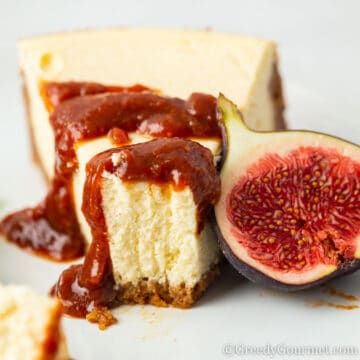 Parmesan Cheesecake, Parmesan Bread Bites, Fig Sauce, Savory Cheesecake, Amaretti Biscuits, Parmesan Reggiano, Parmesan Bread, Cheesecake Dessert, Stanley Tucci