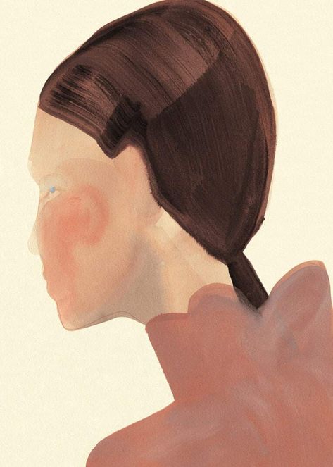 The Ponytail by Amelie Hegardt for Paper Collective Paper Collective, The Haircut, Swedish Fashion, Central Saint Martins, Kelly Wearstler, Tom Dixon, Fashion Illustrator, Grand Art, New Poster