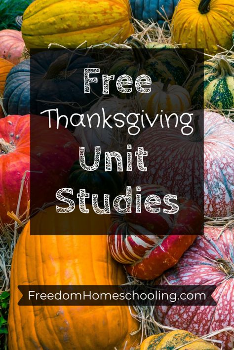 Free Thanksgiving Unit Studies | Freedom Homeschooling Unit Study Homeschool, Thanksgiving Unit Study, Homeschool Thanksgiving, Thanksgiving Lesson Plans, Homeschool Holidays, Christian Homeschool Curriculum, Christian Thanksgiving, Thanksgiving Lessons, Unit Studies Homeschool