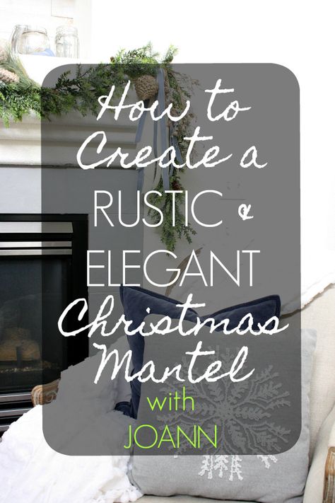 How to create a rustic and elegant Christmas mantel. Rustic Christmas Mantels Ideas, Modern Rustic Mantle Decor, Christmas Small Mantle Decor, Rustic Christmas Mantel Decor, Rustic Christmas Mantle Ideas, Modern Farmhouse Christmas Mantle, Mantel Decorating Ideas For Christmas Rustic Simple, Rustic Christmas Fireplace Mantels, Christmas Mantel Ideas 2023