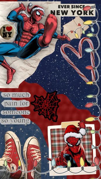 Spiderman Aesthetic Wallpaper Iphone, Spider Man Wallpaper Christmas, Spiderman Wallpaper Christmas, Christmas Wallpaper Spiderman, Spider Man Christmas Wallpaper, Spiderman Christmas Wallpaper, Spiderman Lockscreen, Spider Man Christmas, Marvel Christmas