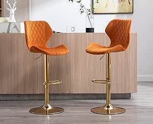 Dining Room Orange, Kitchen Island Stools, Barstools With Back, Chairs For Kitchen Island, Chairs For Kitchen, Counter Stools With Backs, Island Chairs, Island Stools, Bar Stool Seats