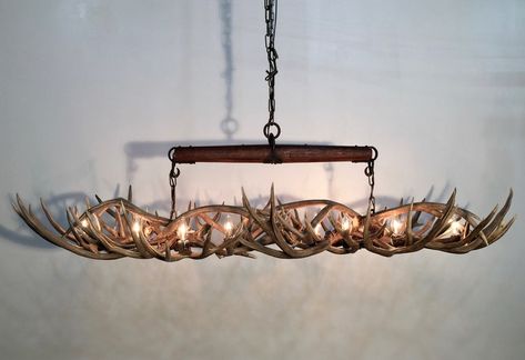 Real Deer Antler Pendant Chandelier Rustic Shabby Chic Cabin - Etsy Shabby Chic Cabin, Deer Antler Chandelier, Chandelier Rustic, Antler Lights, Kitchen Island Dining Room, Island Dining Room, Antler Pendant, Rustic Kitchen Island, Kitchen Island Dining