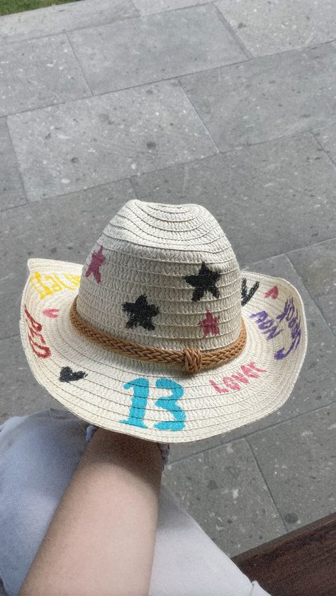 #taylorswift13 #hat #eras #13 Crazy Hat Ideas, Crazy Hat, Hat Ideas, Taylor Swift Eras, Taylor Swift 13, T Swizzle, Swift, Taylor Swift, Collage