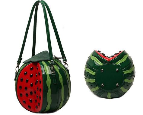 2016 fashion creative red and green color lovely round watermelon bag women… Watermelon Clothes, Watermelon Fashion, Watermelon Bag, Fancy Dress Ball, Birthday Gifts For Teens, Unique Purses, Disney Bag, Fashion Creative, Novelty Bags