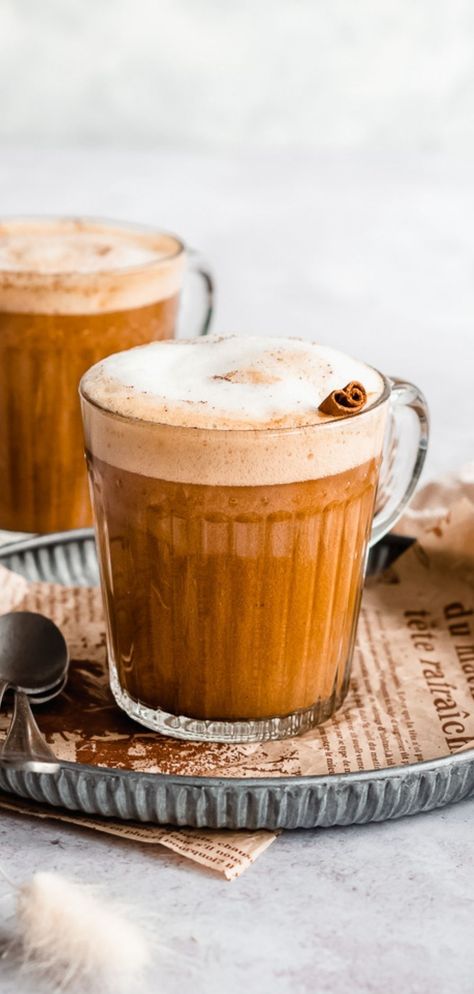 If you're searching for THE BEST homemade pumpkin spice latte recipe, I've got your back! This easy Pumpkin Spice Latte Recipe is simple and quick and will probably become your new favorite (healthy) fall drink. Or if you're like me, you'll enjoy it all year round! Vegan Drinks Healthy, Vegan Pumpkin Spice Latte, Healthy Pumpkin Spice Latte, Pumpkin Spice Latte Recipe, Nespresso Recipes, Homemade Pumpkin Spice Latte, Vegan Pumpkin Spice, Pumpkin Spiced Latte Recipe, Fall Vegan Recipes