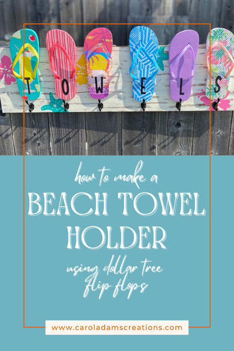 Looking for a creative and practical way to keep wet beach towels off the floor? Discover how to make a Flip Flop Beach Towel Holder with this simple DIY project! Perfect for summer, this easy-to-follow guide will help you create a functional and fun.

#diysummercraft #diyorganization #beachtowels #dollartreecrafts Beach Towel Holder, Diy Summer Crafts, Beach Flip Flops, Dollar Tree Crafts, Simple Diy, Diy Organization, Summer Crafts, Towel Holder, Easy Diy Projects