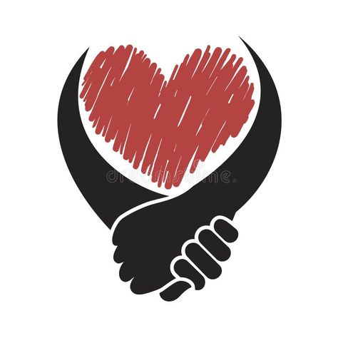 Solidarity heart symbol. Creative design of Solidarity heart symbol royalty free illustration Respect Symbol, Solidarity Art, Solidarity Illustration, Girl Scout Logo, Creative Symbol, Life Coach Logo, Logo Design Women, Images Emoji, Black Lives Matter Art