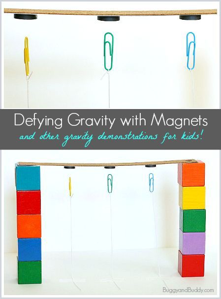 STEM for Kids: Two fun science experiments for exploring gravity and magnetism! (Perfect for preschoolers, kindergarten, first grade and up!) Meets NGSS. ~ BuggyandBuddy.com Gravity Activities, Science Experience, Magnet Activities, Kid Experiments, Easy Science Experiments, Stem For Kids, Cool Science Experiments, Kindergarten Science, Preschool Science