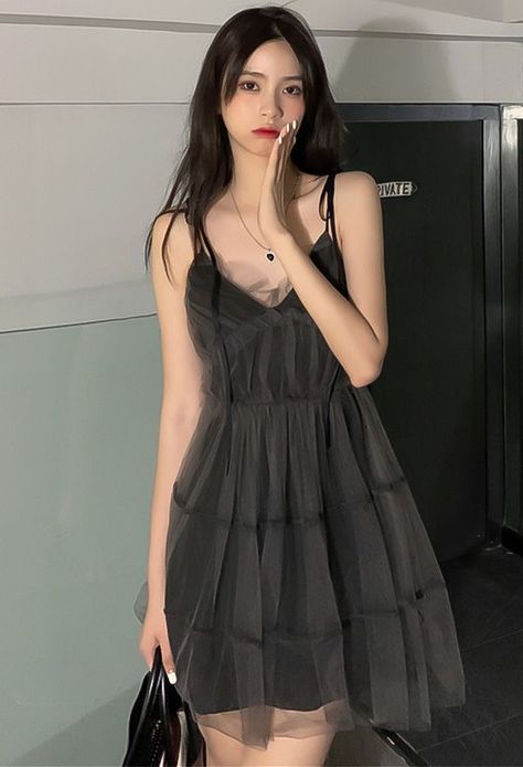 Edgy Prom Dress, Aphrodite Fashion, Grunge Dress Formal, Gothic Mini Dress For Summer, Grunge Prom Dress, Gothic Black Mini Dress With Straps, Gothic Mini Dress With Straps, Grunge Dresses, Black Fitted Harajuku Mini Dress