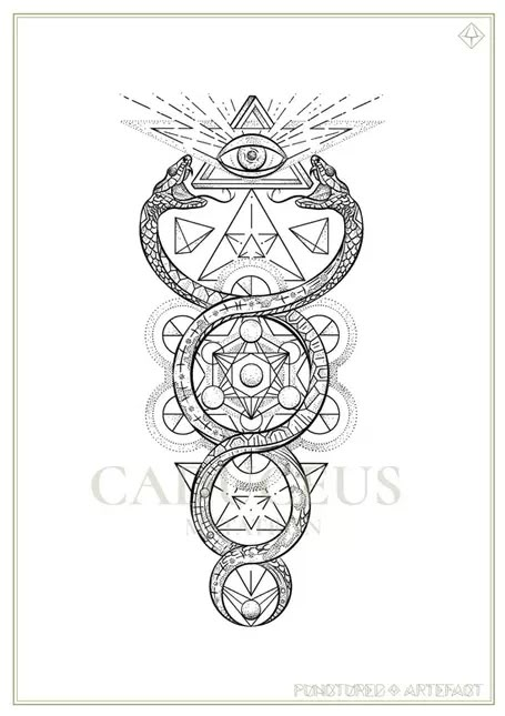 Geo Tattoo, Alchemy Tattoo, Cosmic Tattoo, Medium Tattoos, Sacred Tattoo, Ouroboros Tattoo, Mystical Tattoos, Men Tattoos, Sacred Geometry Tattoo