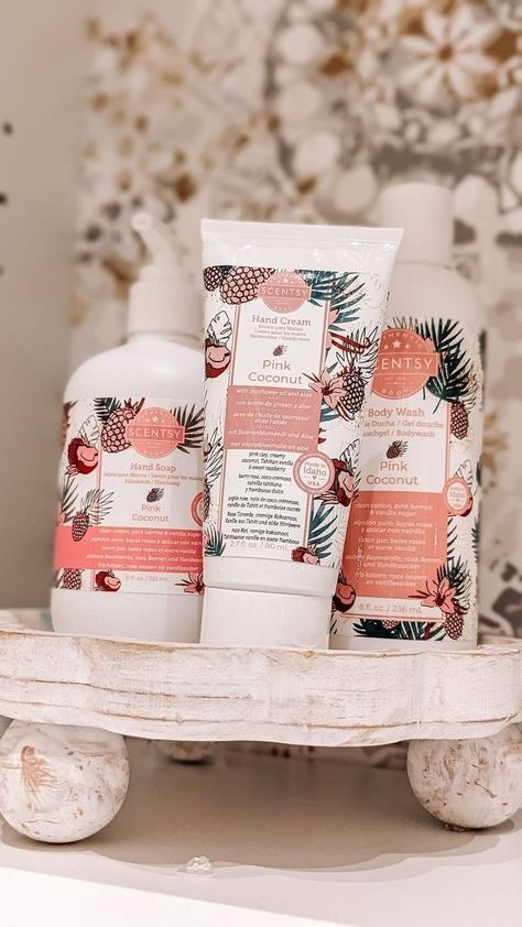 Happy World Coconut Day, y'all! 🌴 If you're as coconut-obsessed as I am, you'll love Scentsy's Pink Coconut Body line! 💕 The scent is a dreamy blend of coconut and soft florals that leaves your skin feeling silky smooth and moisturized. It's like a tropical getaway in a bottle! Treat yourself to some beachy vibes today. 🌸🧴 #PinkCoconutMagic #CoconutDayBliss #ScentsyBodyLove #PeaceLoveScentsy World Coconut Day, Body And Skin Care, Coconut Body Wash, Earthy Pink, Scent Warmers, Scentsy Wax Bars, Scentsy Party, Fabric Spray, Pink Clay